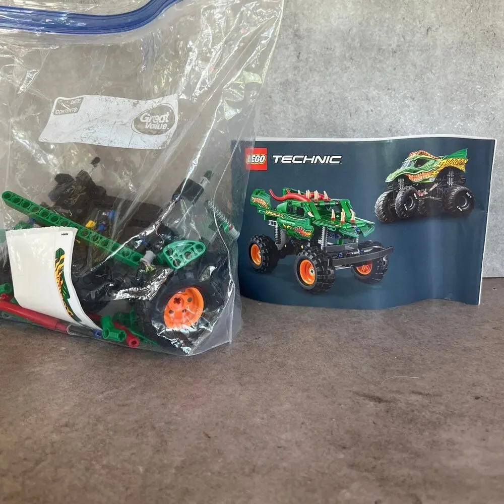 LEGO TECHNIC Monster Jam Dragon 42149 monster truck partial complete w manual